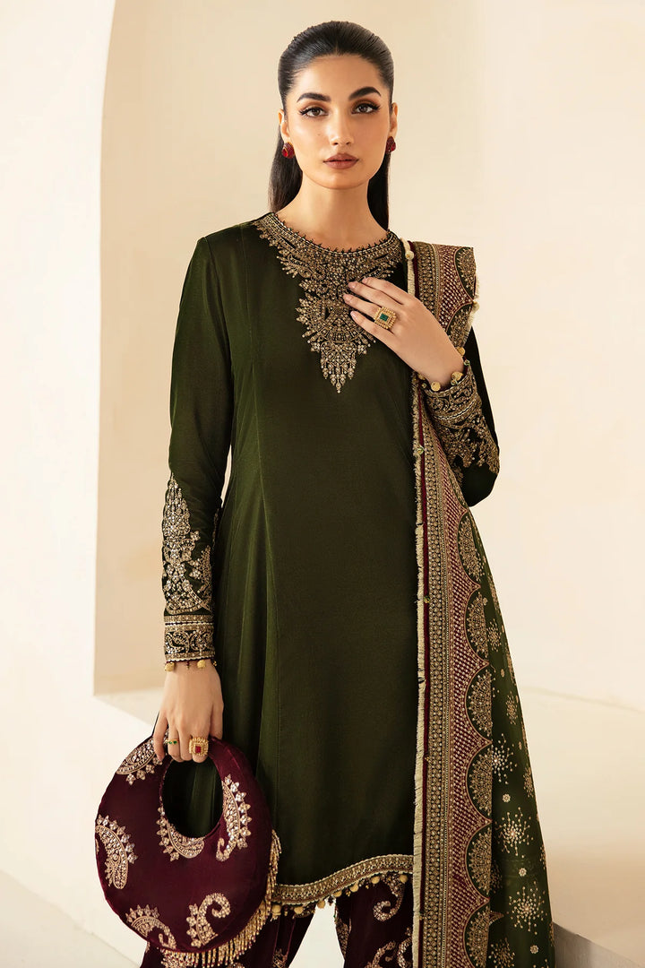 Jazmin | Embroidered Velvet Formal | VF-2029 - House of Ayeza