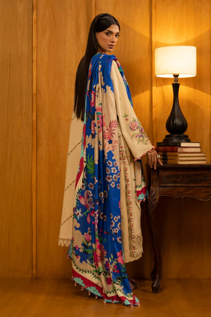 Sana Safinaz | Muzlin Winter '25 | Slub Muzlin 3 Piece Suit | M253-001A-3CP - House of Ayeza