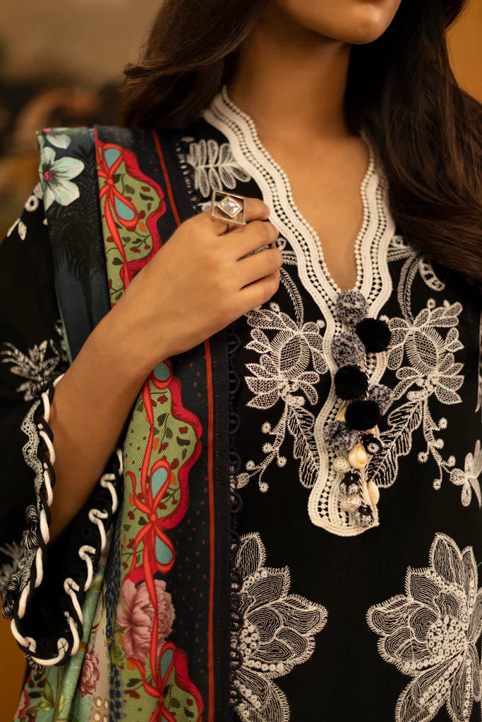 Sana Safinaz | Muzlin Winter '25 | Slub Muzlin 3 Piece Suit | M253-005A-3AP - House of Ayeza