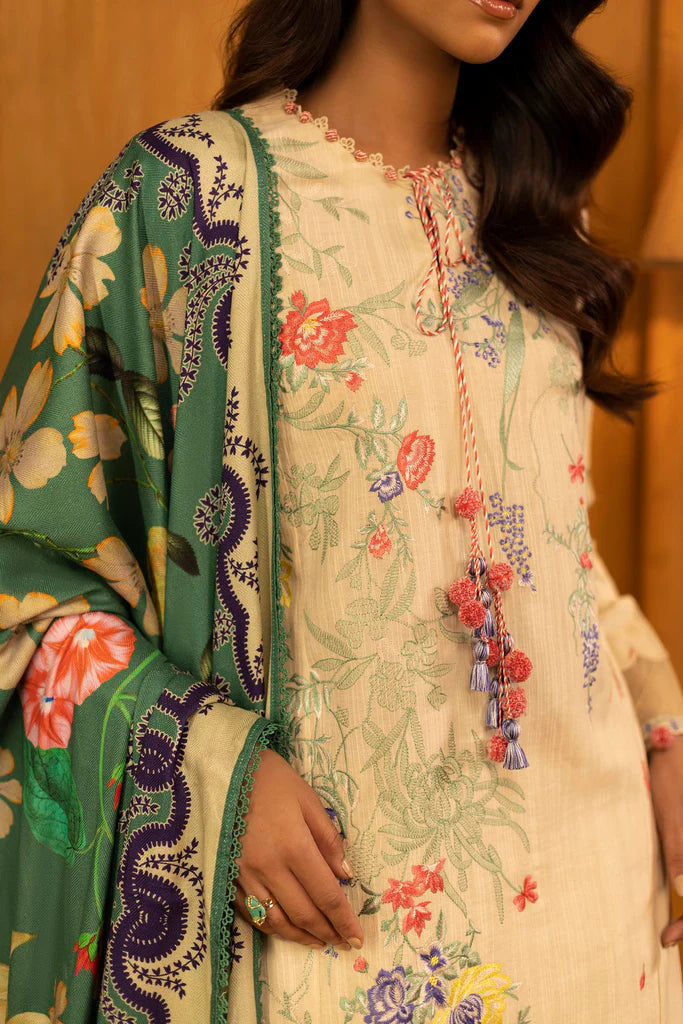 Sana Safinaz | Muzlin Winter '25 | Slub Muzlin 3 Piece Suit | M253-009A-3AP - House of Ayeza