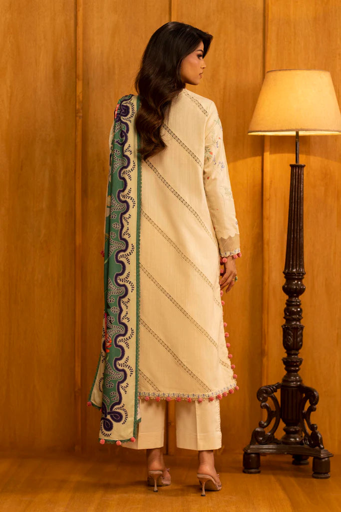 Sana Safinaz | Muzlin Winter '25 | Slub Muzlin 3 Piece Suit | M253-009A-3AP - House of Ayeza