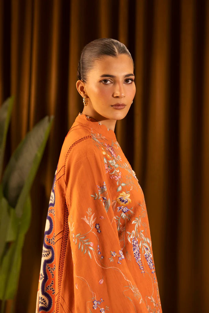 Sana Safinaz | Muzlin Winter '25 | Slub Muzlin 3 Piece Suit | M253-009B-3AP - House of Ayeza