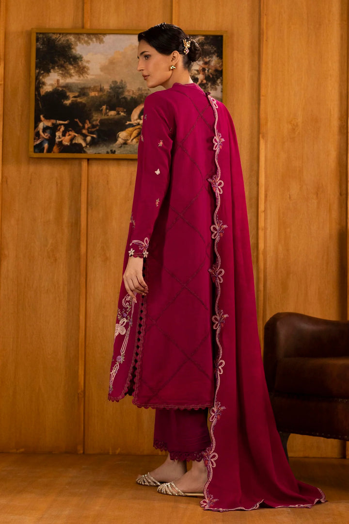 Sana Safinaz | Muzlin Winter '25 | Slub Muzlin 3 Piece Suit | M253-012A-3CP - House of Ayeza