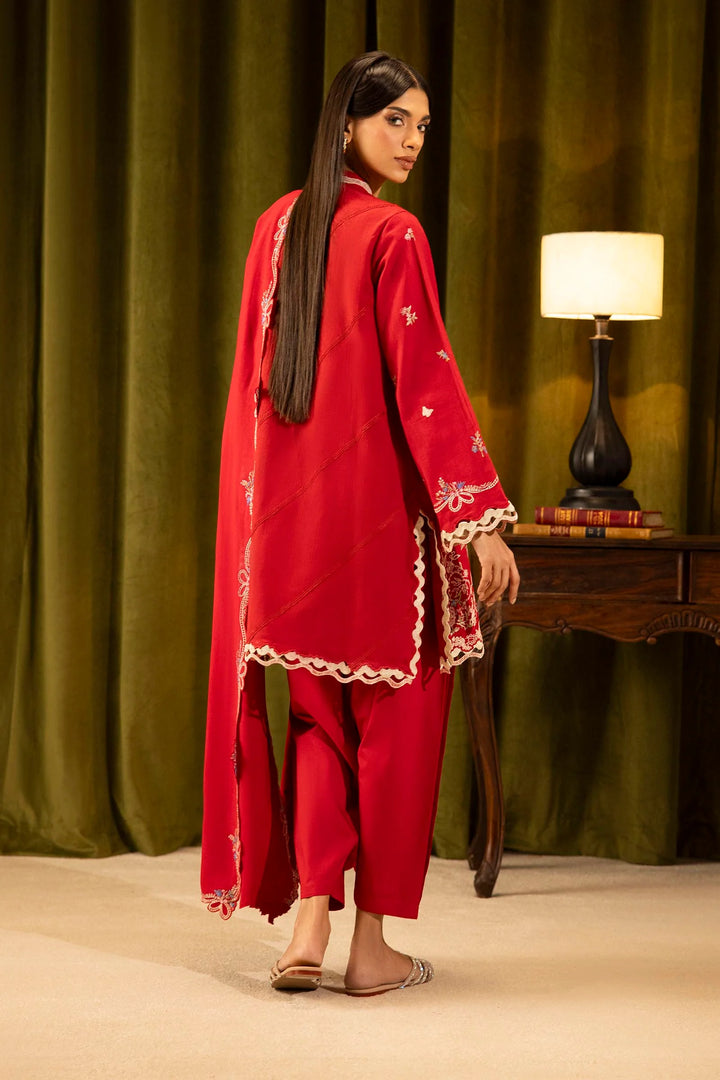 Sana Safinaz | Muzlin Winter '25 | Slub Muzlin 3 Piece Suit | M253-012B-3CP - House of Ayeza