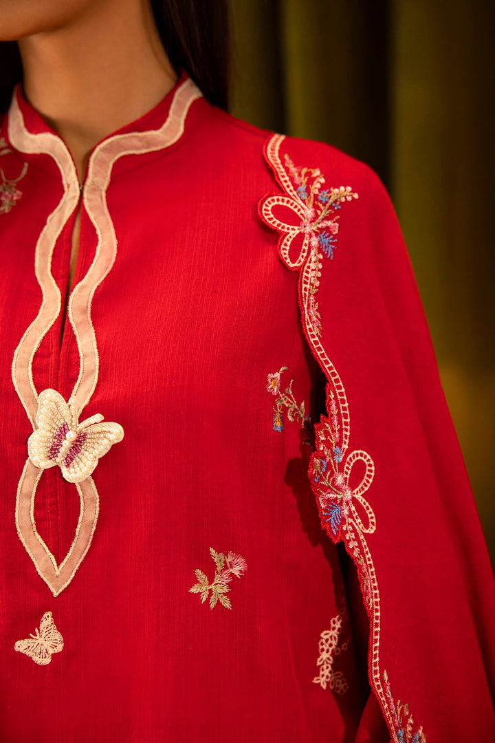 Sana Safinaz | Muzlin Winter '25 | Slub Muzlin 3 Piece Suit | M253-012B-3CP - House of Ayeza