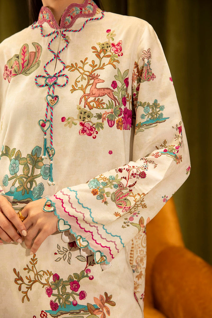 Sana Safinaz | Muzlin Winter '25 | Slub Muzlin 3 Piece Suit | M253-014A-3CQ - House of Ayeza