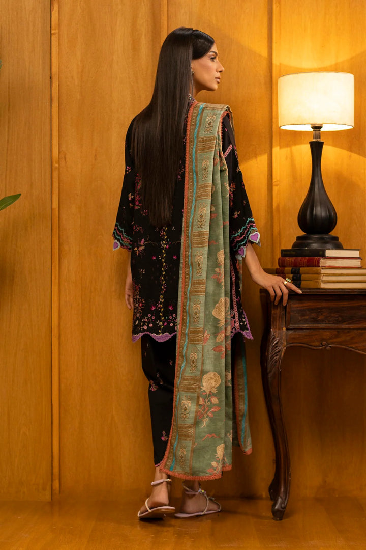 Sana Safinaz | Muzlin Winter '25 | Slub Muzlin 3 Piece Suit | M253-014B-3CQ - House of Ayeza
