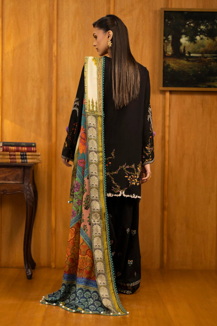 Sana Safinaz | Muzlin Winter '25 | Slub Muzlin 3 Piece Suit | M253-015B-3CZ - House of Ayeza