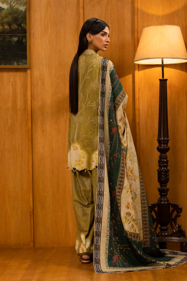 Sana Safinaz | Muzlin Winter '25 | Slub Muzlin 3 Piece Suit | M253-016A-3CY - House of Ayeza