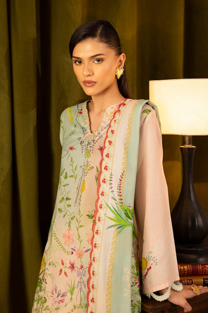 Sana Safinaz | Muzlin Winter '25 | Slub Muzlin 3 Piece Suit | M253-017A-3CY - House of Ayeza