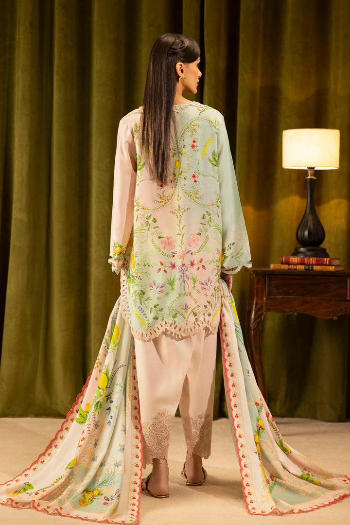 Sana Safinaz | Muzlin Winter '25 | Slub Muzlin 3 Piece Suit | M253-017A-3CY - House of Ayeza