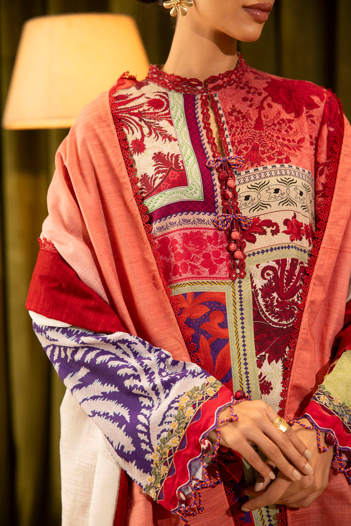 Sana Safinaz | Muzlin Winter '25 | Slub Muzlin 3 Piece Suit | M253-018A-3CQ - House of Ayeza