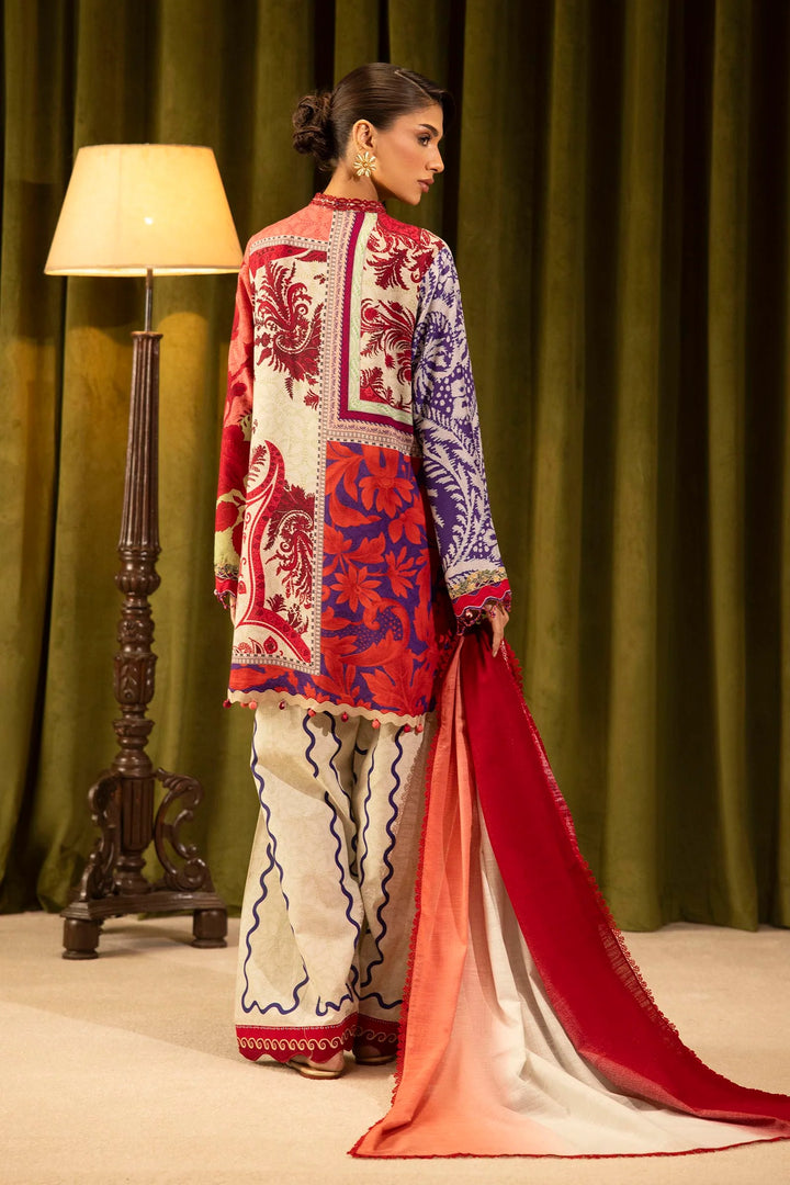 Sana Safinaz | Muzlin Winter '25 | Slub Muzlin 3 Piece Suit | M253-018A-3CQ - House of Ayeza