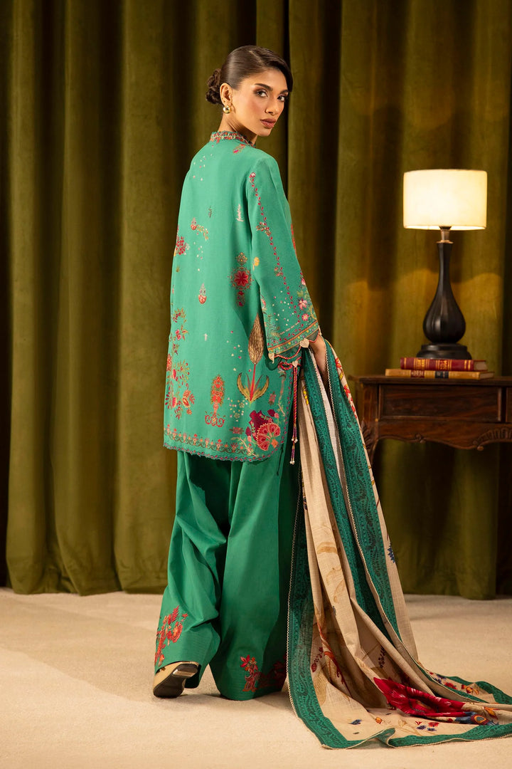 Sana Safinaz | Muzlin Winter '25 | Slub Muzlin 3 Piece Suit | M253-019B-3CQ - House of Ayeza