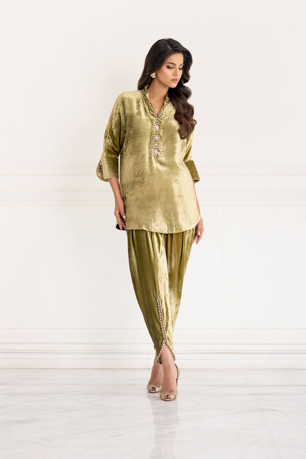 Ayesha Somaya | Velvet | 16956-Olive Glow