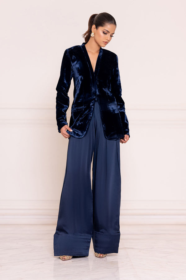 Ayesha Somaya | Velvet | 16958-Deep Sea Blazer