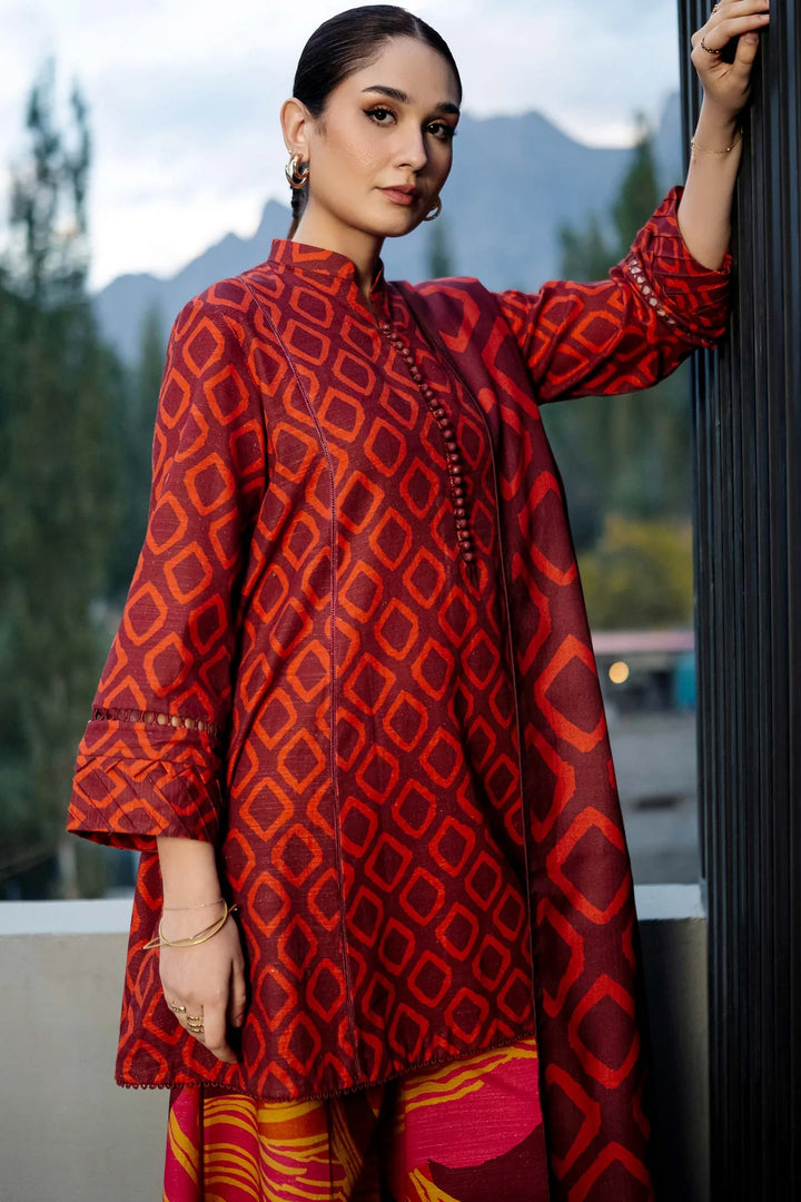 Maria B | M.Basics | Printed Khaddar Suit 506-B - House of Ayeza