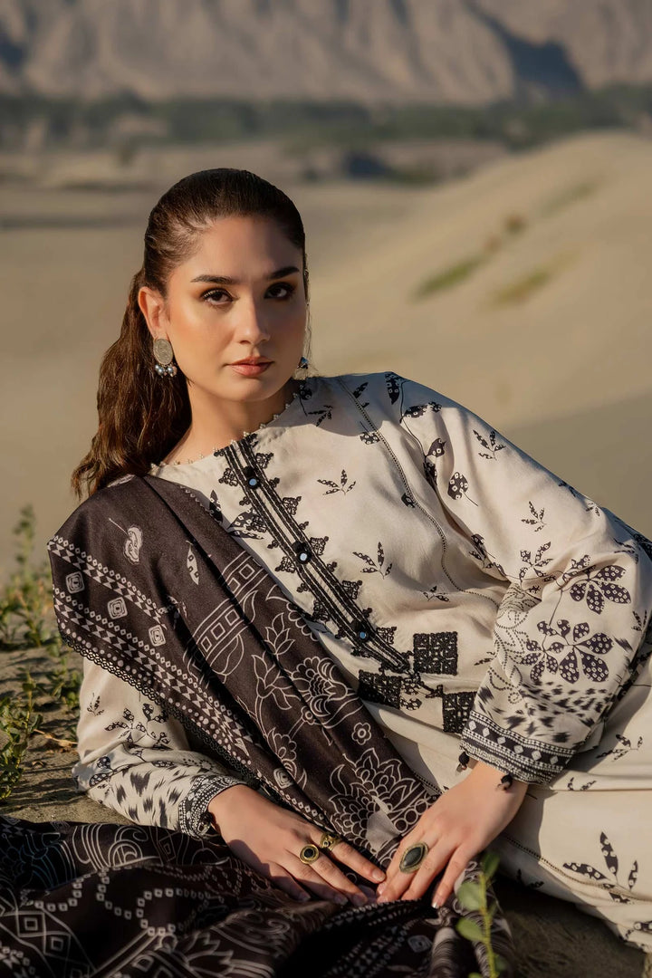 Maria B | M.Basics | Printed Khaddar Suit 507-A - House of Ayeza