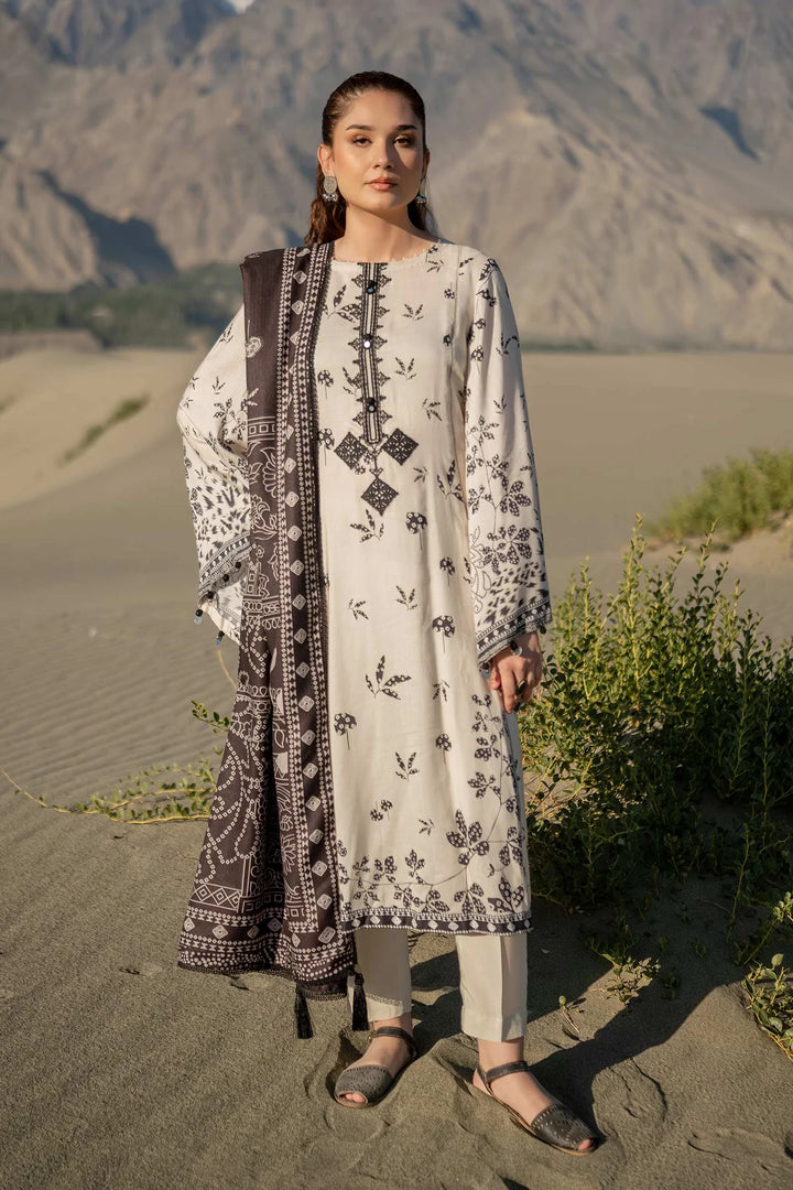 Maria B | M.Basics | Printed Khaddar Suit 507-A - House of Ayeza