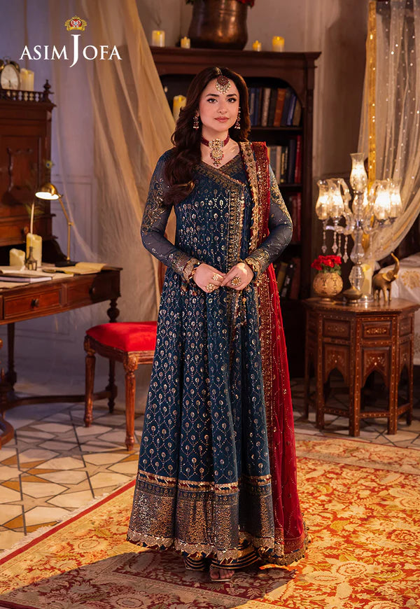 Asim Jofa | AJCR-06 EMBROIDERED CHIFFON 3 PCS