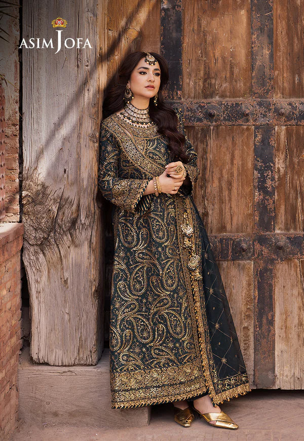 Asim Jofa | Chiffon Festive | EMBROIDERED PAPER COTTON 3 PCS | AJCE-03 - House of Ayeza