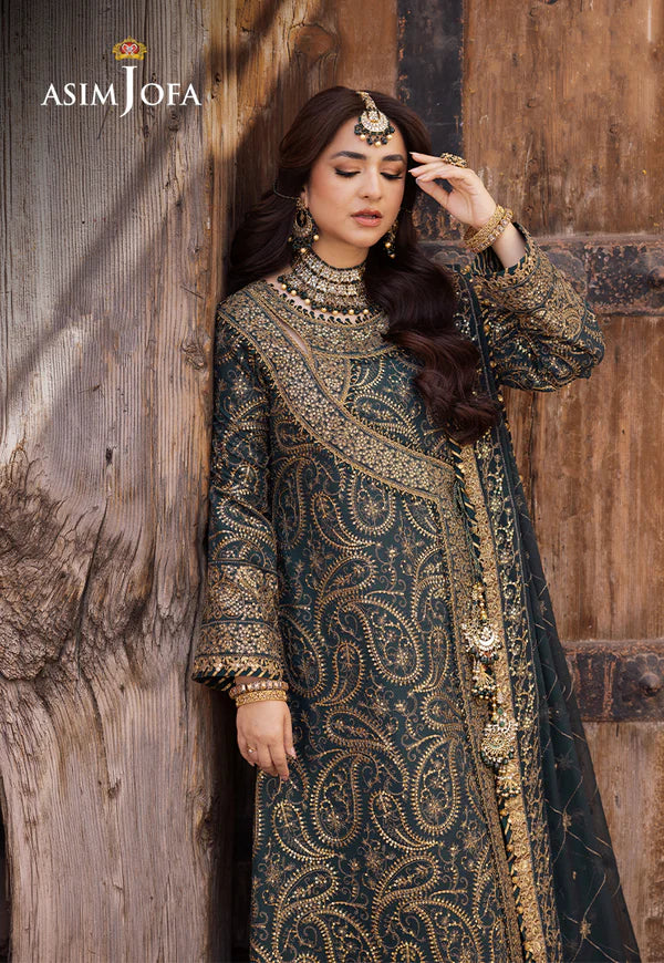 Asim Jofa | Chiffon Festive | EMBROIDERED PAPER COTTON 3 PCS | AJCE-03 - House of Ayeza