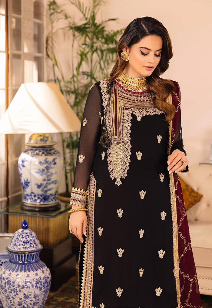 Asim Jofa | AJSM-37 EMBROIDERED CHIFFON 3 PCS