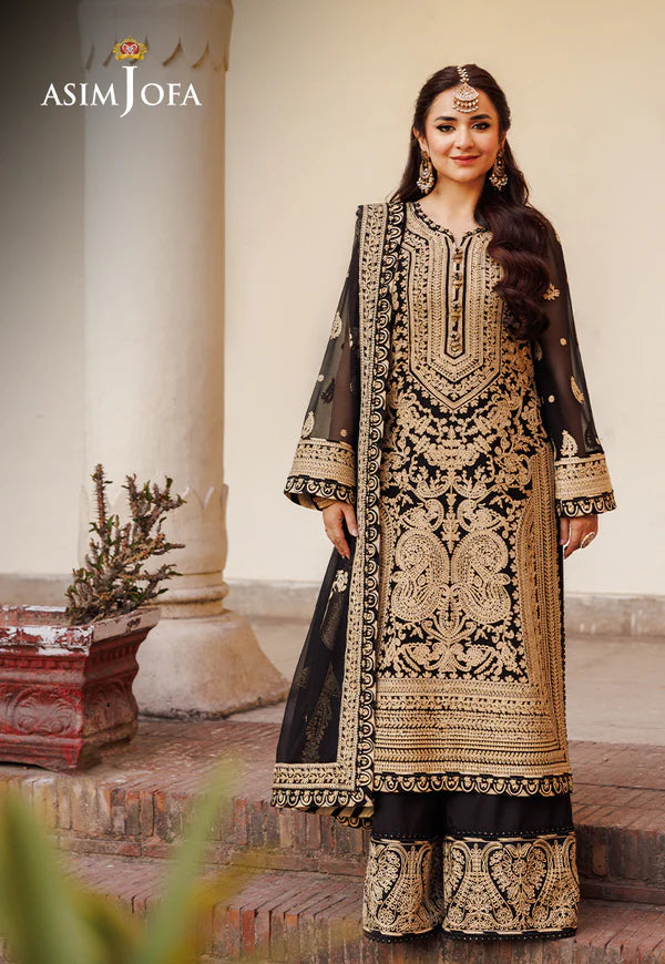 Asim Jofa | AJCE-06 EMBROIDERED CHIFFON 3 PCS