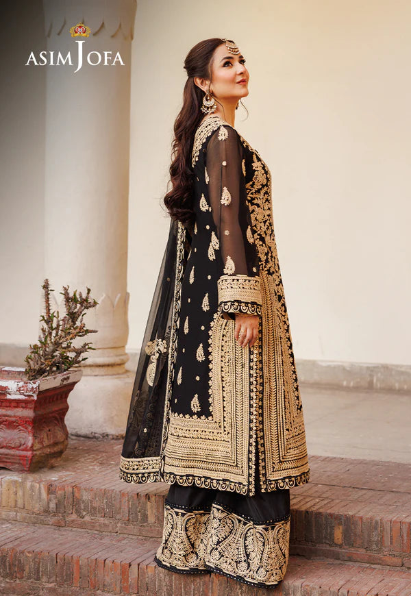 Asim Jofa | AJCE-06 EMBROIDERED CHIFFON 3 PCS