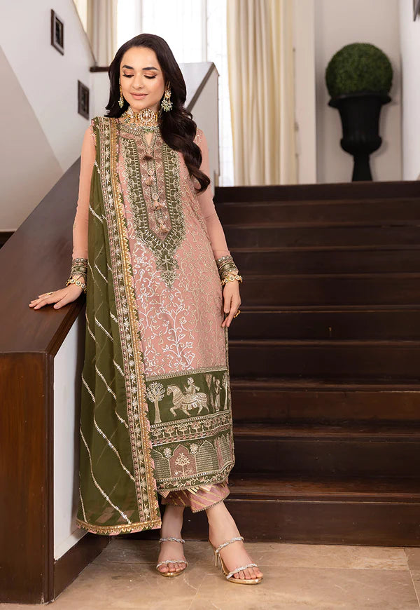 Asim Jofa | AJSM-40 EMBROIDERED CHIFFON 3 PCS