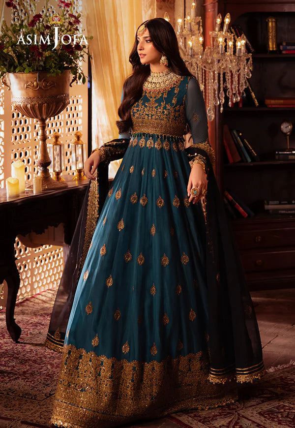 Asim Jofa | VASL | EMBROIDERED CHIFFON 3 PCS | AJYV-09 - House of Ayeza