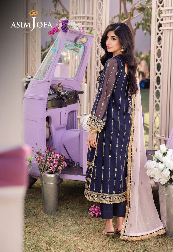 Asim Jofa | Dhanak Rang | EMBROIDERED CHIFFON 3 PCS | AJCF-09 - House of Ayeza