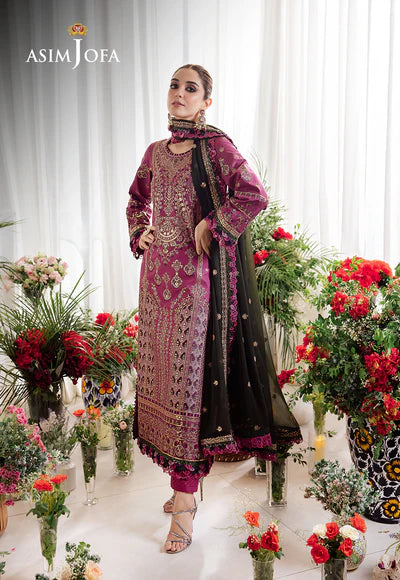 Asim Jofa | Uraan | EMBROIDERED LAWN 3 PCS | AJUR-07 - House of Ayeza