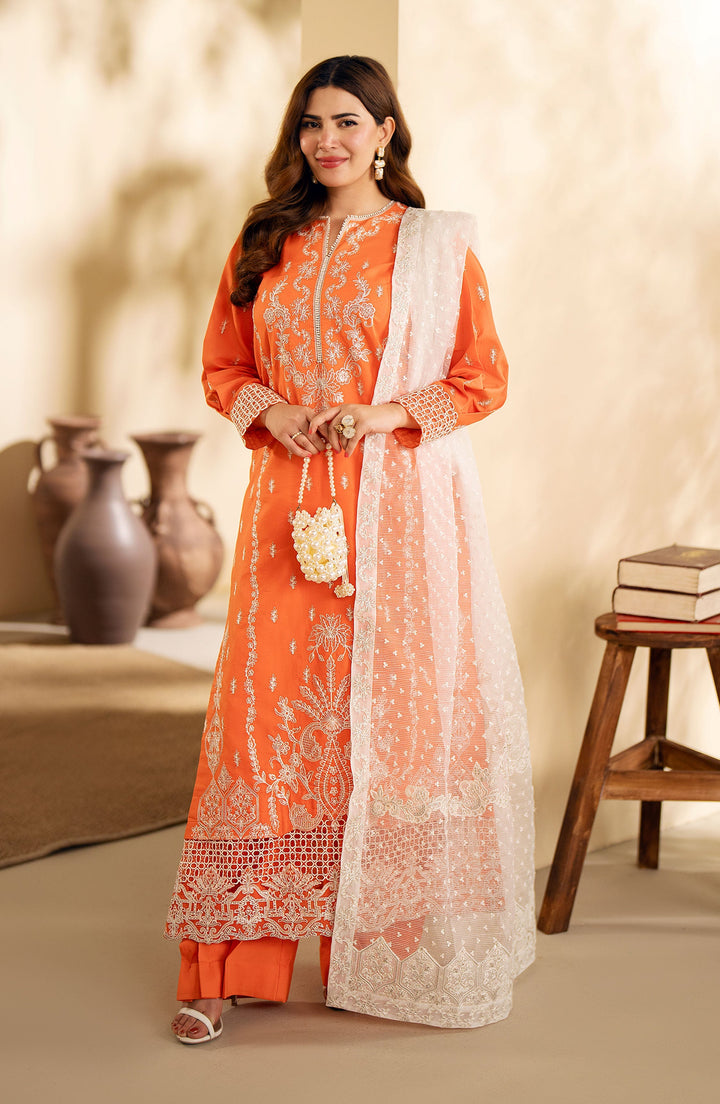 Maryum n Maria | Eid Luxury Lawn'24 |MS24-629 - Fresh Salmon - Polina