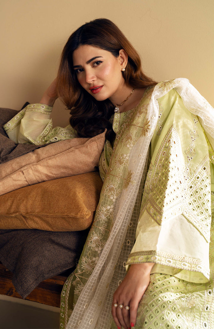 Maryum n Maria | Eid Luxury Lawn'24 |MS24-634 - LIly Green - Yulia