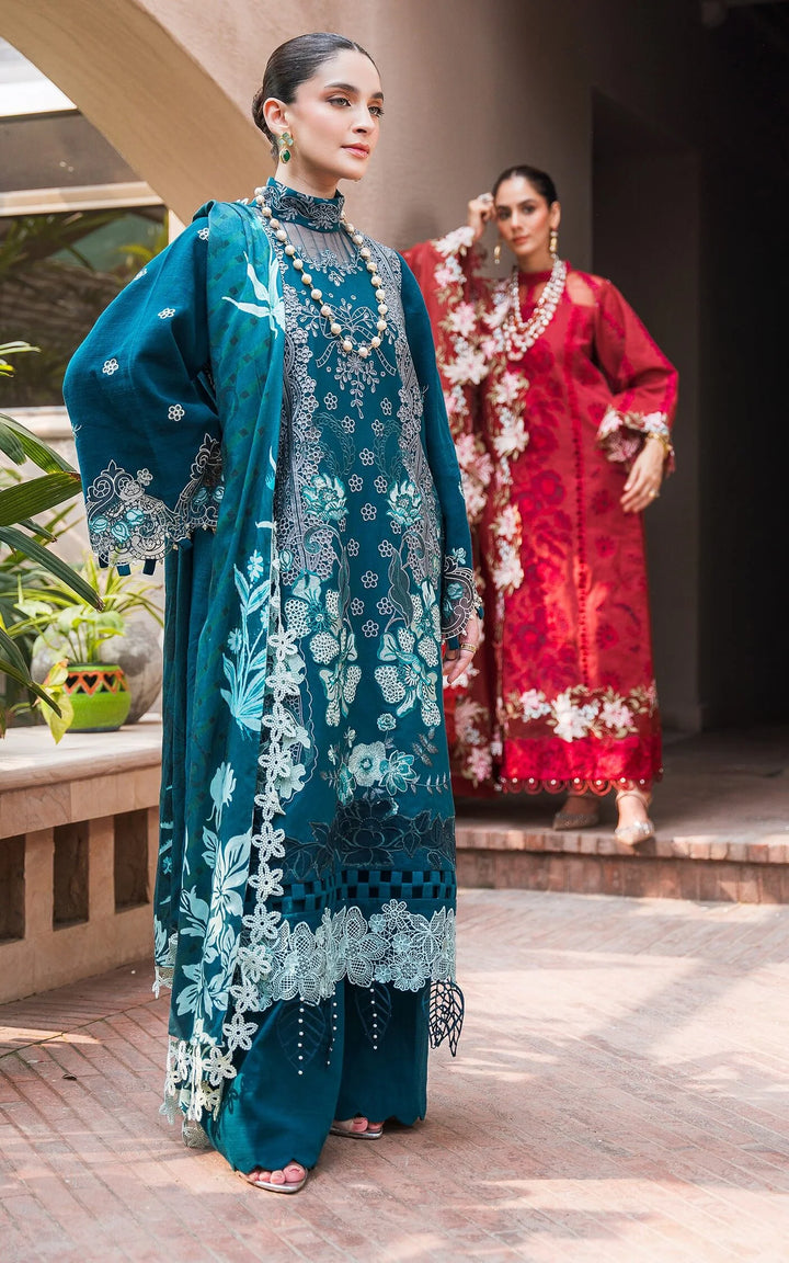 Asifa & Nabeel | Luxury Winter’24 | TEAL WL-07 - House of Ayeza