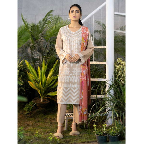 Limelight | Embroidered Jacquard | 3Pc | U1328SU-3PC-BGE - House of Faiza