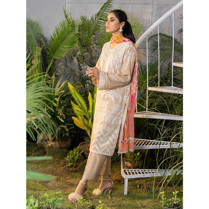 Limelight | Embroidered Jacquard | 3Pc | U1328SU-3PC-BGE - House of Faiza