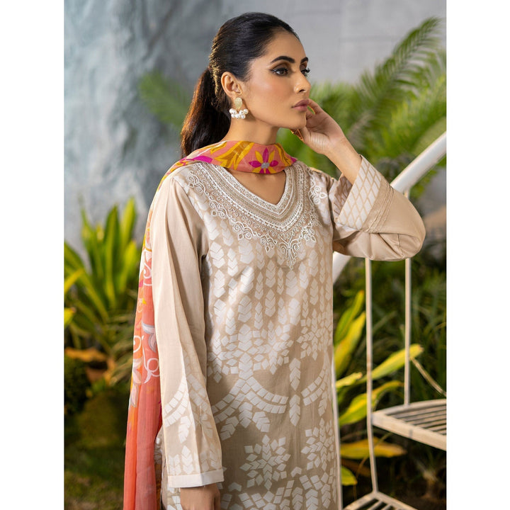 Limelight | Embroidered Jacquard | 3Pc | U1328SU-3PC-BGE - House of Faiza