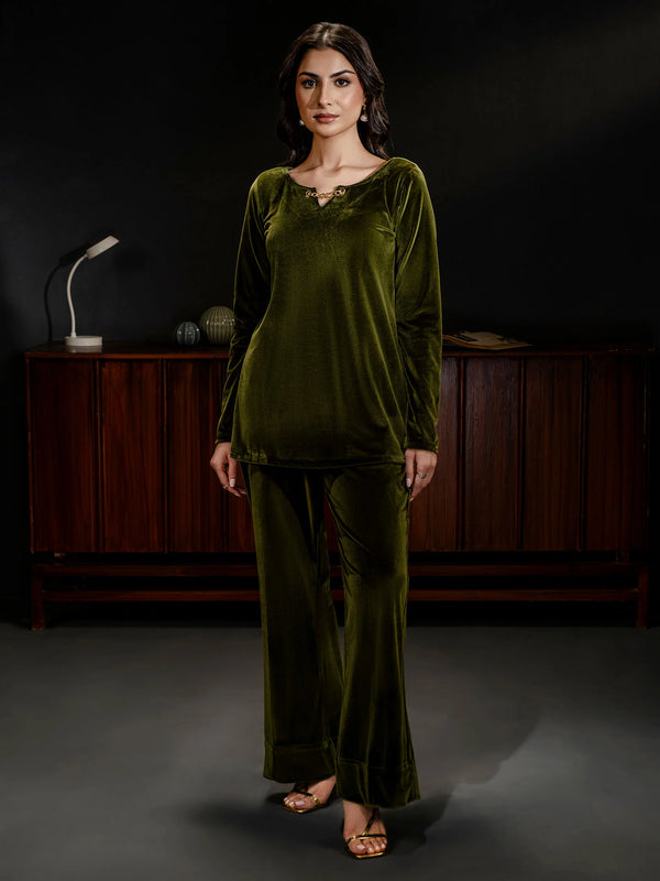 Limelight | Winter Co-Ords | Dyed Velour Co-Ord Set | W1852ST-XSL-227 - House of Ayeza