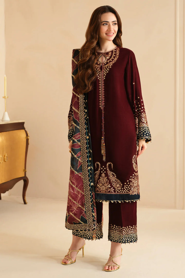 Jazmin | Velvet | Embroidered Velvet Formal VF-2038 - House of Ayeza