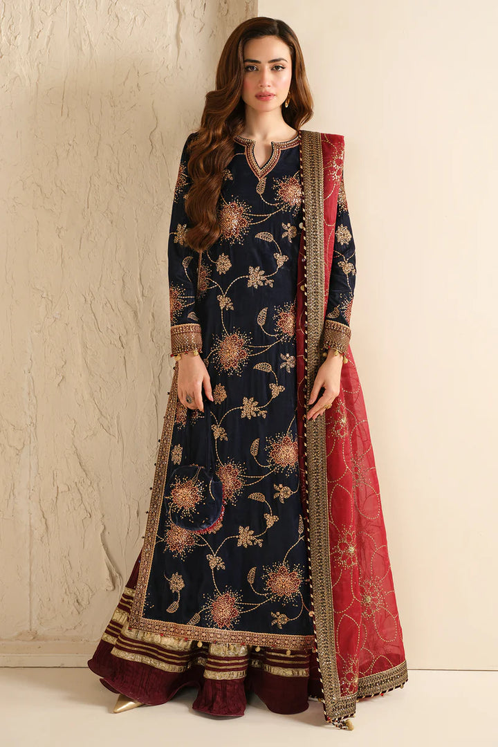 Jazmin | Embroidered Velvet Formal | VF-2040 - House of Ayeza