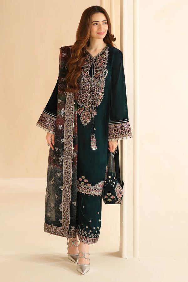 Jazmin | Velvet | Embroidered Velvet Formal VF-2039 - House of Ayeza