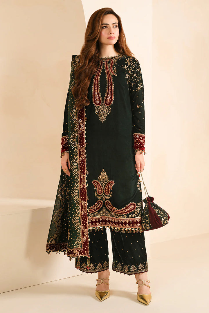 Jazmin | Velvet | Embroidered Velvet Formal VF-2034 - House of Ayeza