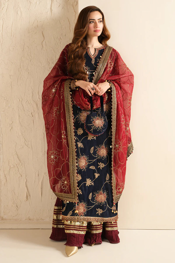 Jazmin | Embroidered Velvet Formal | VF-2040 - House of Ayeza