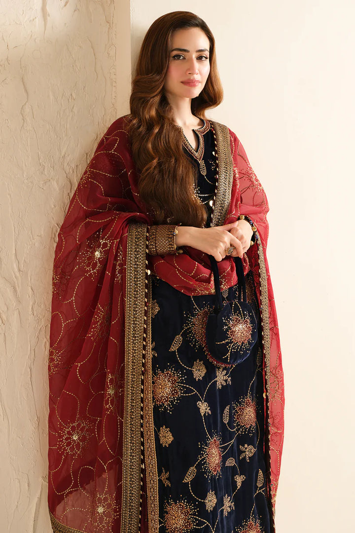 Jazmin | Embroidered Velvet Formal | VF-2040 - House of Ayeza