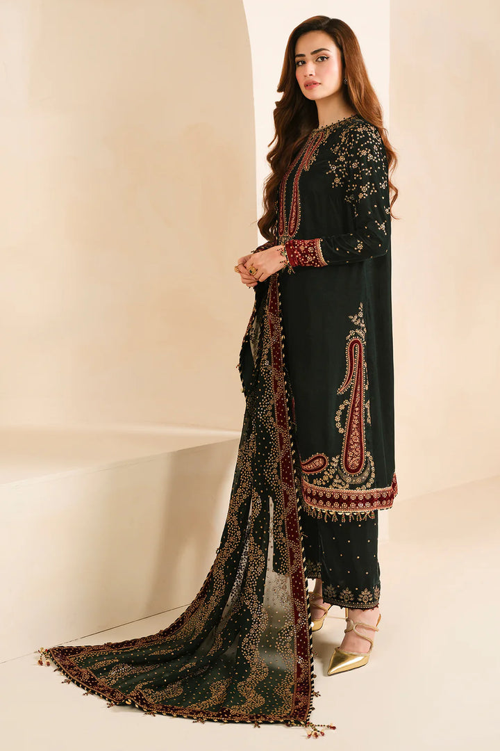 Jazmin | Velvet | Embroidered Velvet Formal VF-2034 - House of Ayeza
