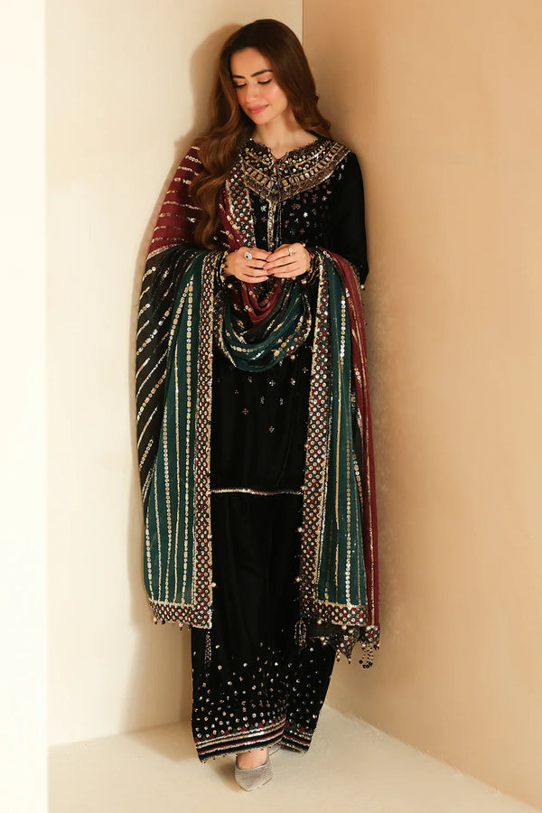 Jazmin | Velvet | Embroidered Velvet Formal VF-2037 - House of Ayeza