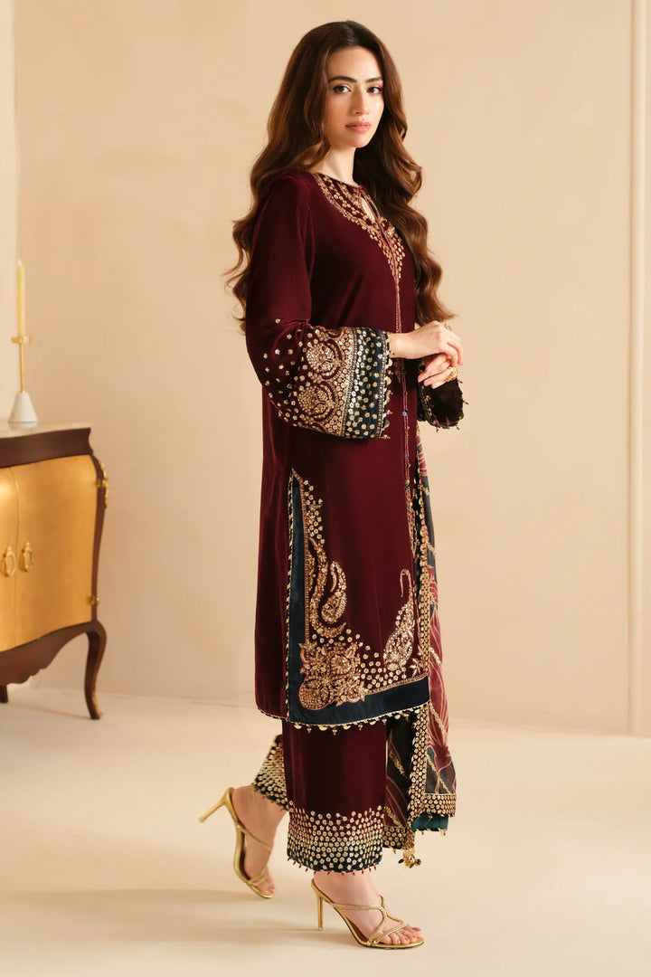 Jazmin | Velvet | Embroidered Velvet Formal VF-2038 - House of Ayeza