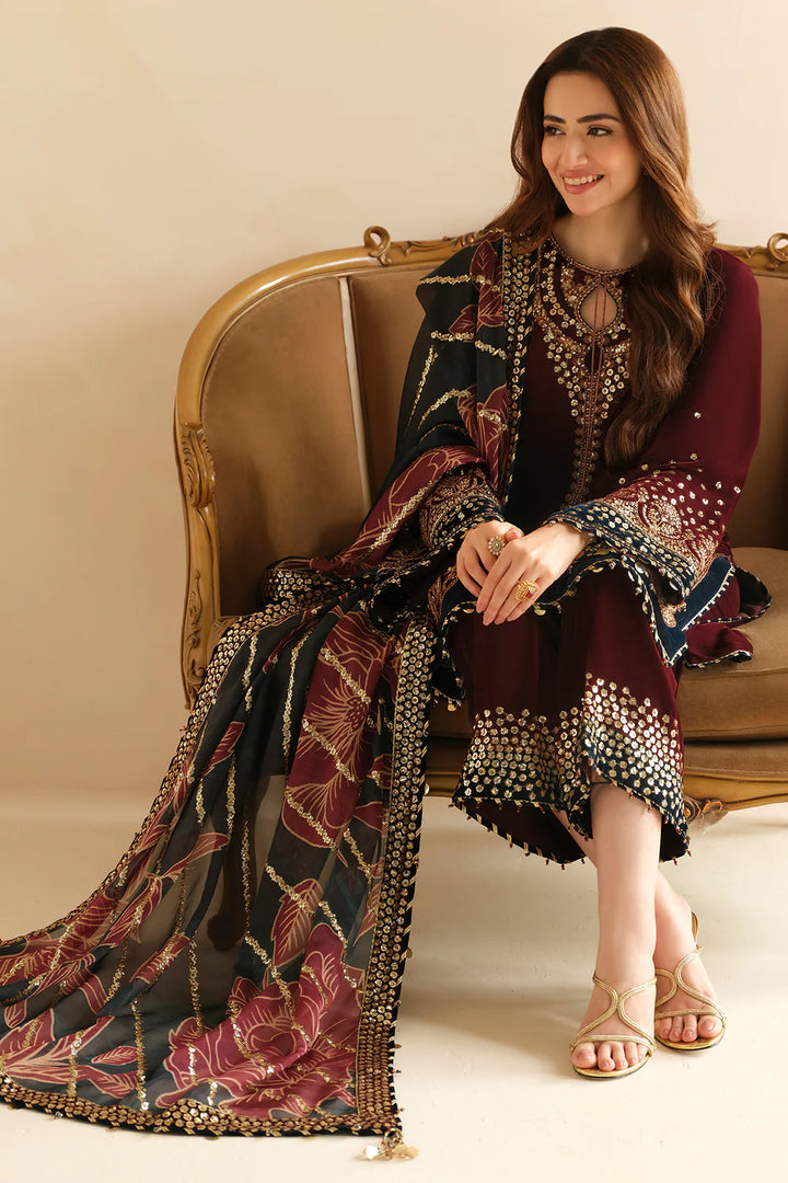 Jazmin | Velvet | Embroidered Velvet Formal VF-2038 - House of Ayeza